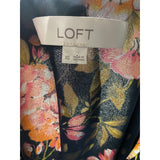 LOFT Multicolor Floral Chiffon Blouse