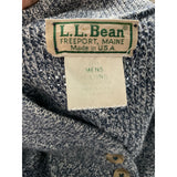 L.L. Bean Blue Cotton Henley Sweater Men's XL