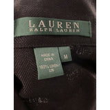 Lauren Ralph Lauren Black Button-Up Top, Size M