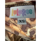 Lularoe Brown Watercolor Blouse XS