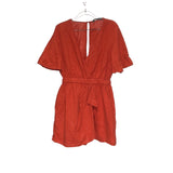 ZARA Orange Linen Jumpsuit - Women's Size L