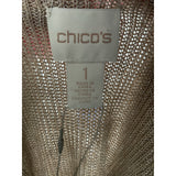 Chico's Beige Rayon Blouse - Size 1