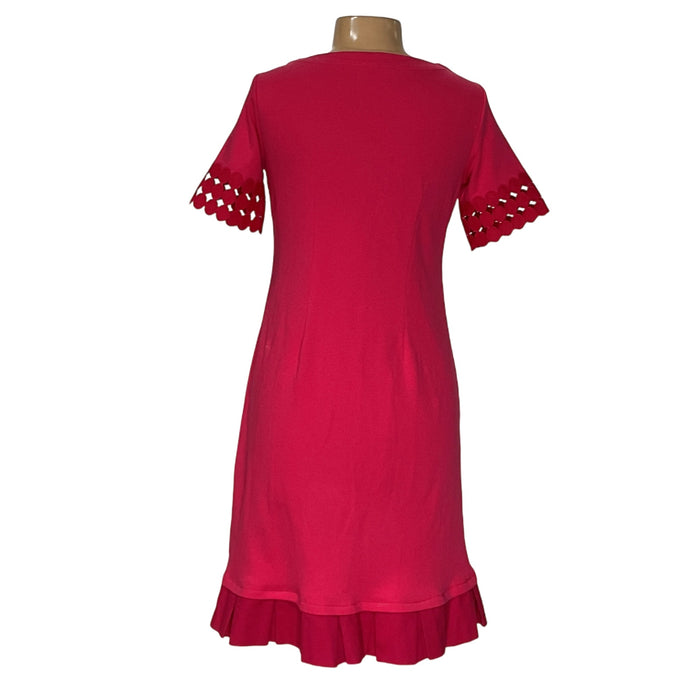 Talbots Pink Cotton Midi Shift Dress - Women's SP