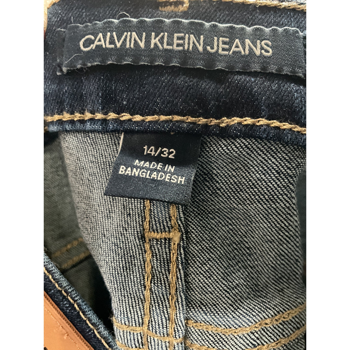 Calvin Klein Blue Ankle Jeans, Size 14