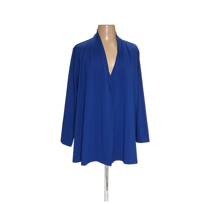 Susan Graver Blue Plus Size Jacket