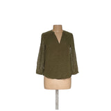 J. Crew Green Viscose Blouse - Size 2 - Women's Tops