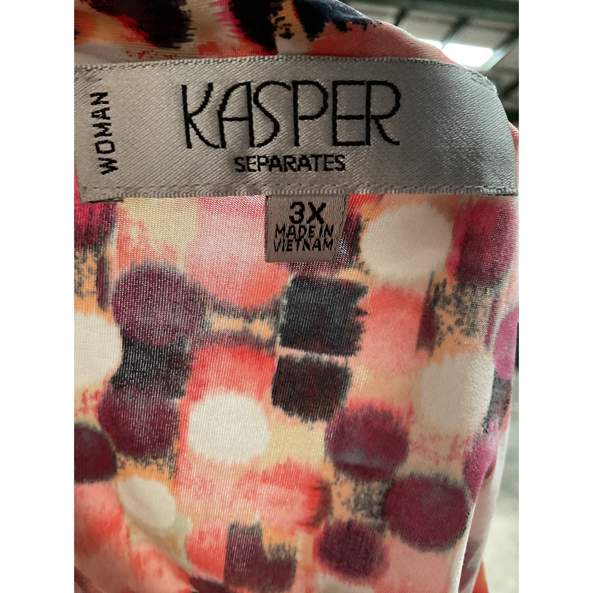 Kasper Multicolor Watercolor Blouse, 3X