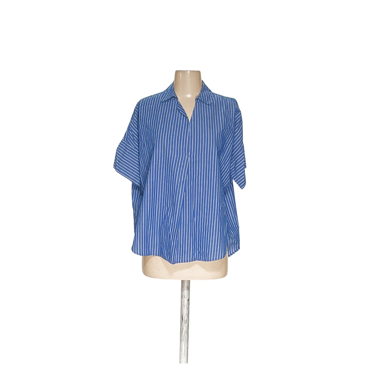 Madewell Blue Striped Blouse