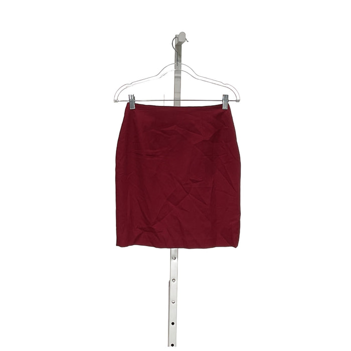 Lord & Taylor Petite Red Wool Mini Skirt