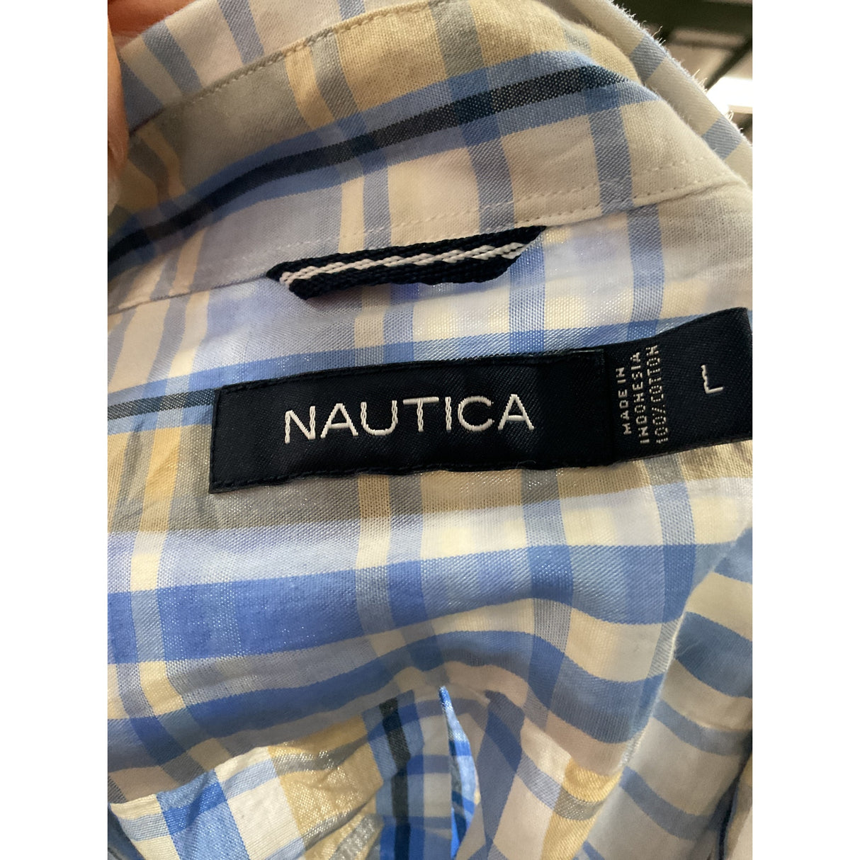 Nautica Multicolor Men's Dress Shirt - Size L