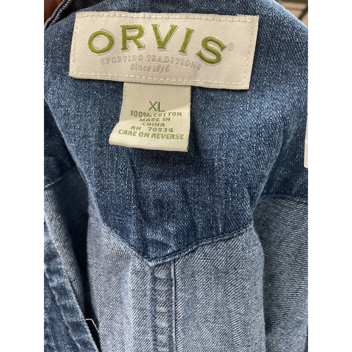 Orvis Blue Cotton Women's Vest XL