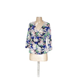 Tahari Floral Mesh Blouse