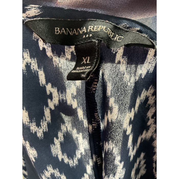 Banana Republic Blue Polyester XL Blouse