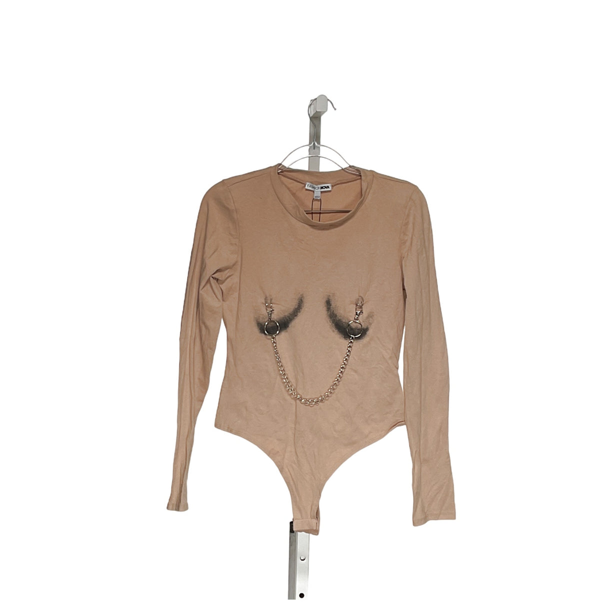 Fashion Nova M Beige Cotton Blouse