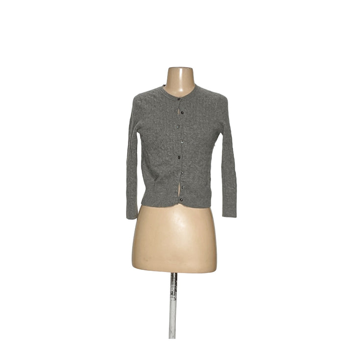 J. CREW Gray 100% Cashmere Cardigan - Women's M