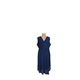 Tahari Blue Plus Size Blouson Dress