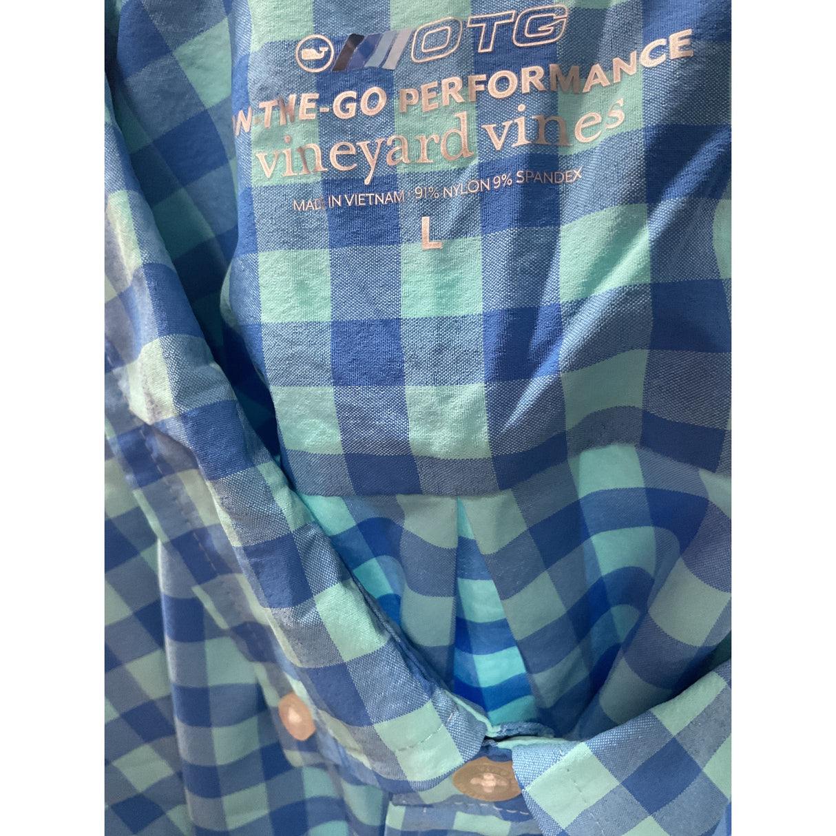 Vineyard Vines Men's Blue Button-Up Shirt