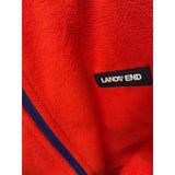 Lands' End Orange Fleece Full-Zip Sweater