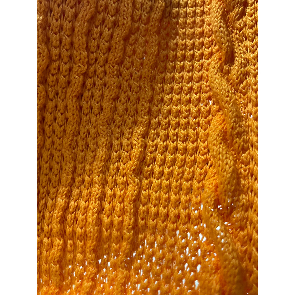 ZARA Orange Crochet Blouse, Women's M