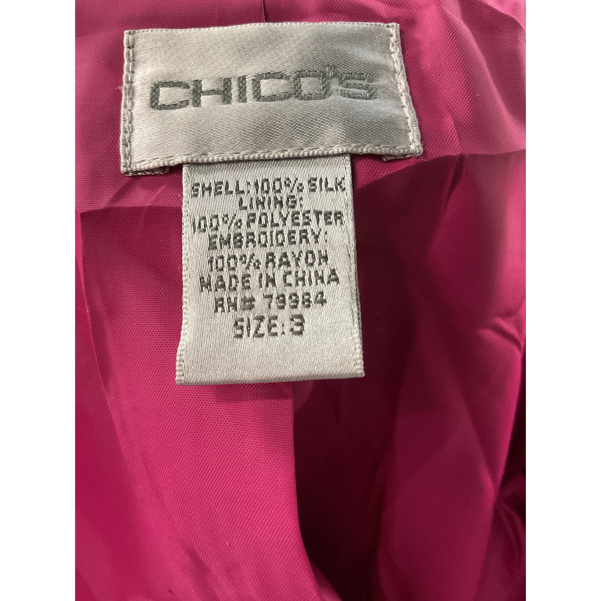 Chico's Purple Silk Blazer, Size 3