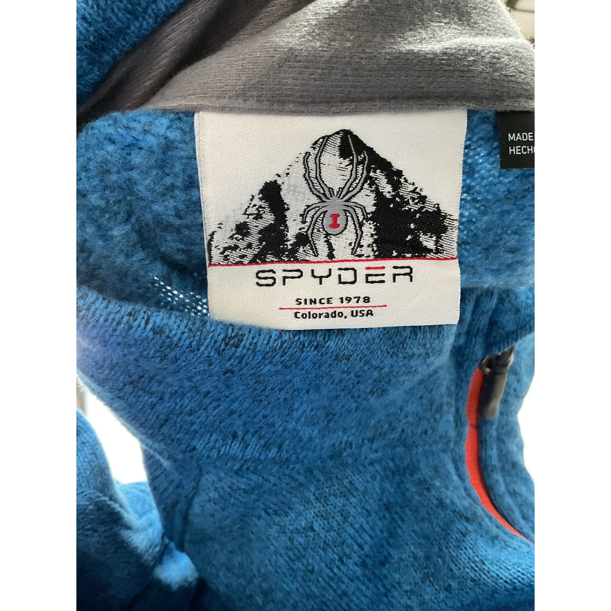 Spyder Blue Men's XL Cotton Full Zip Sweater