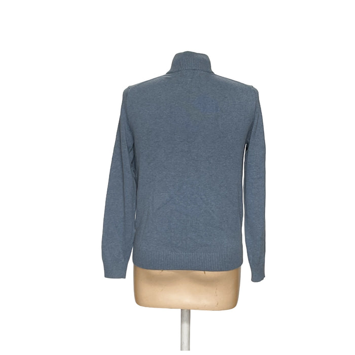 NAUTICA Blue Henley Sweatshirt - Men's M