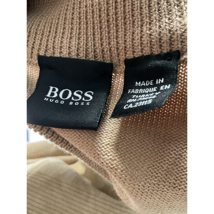 Boss Brown Full Zip Sweater - Men's Small