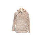 Victoria's Secret Cream Sherpa Henley Sweater - Women's L