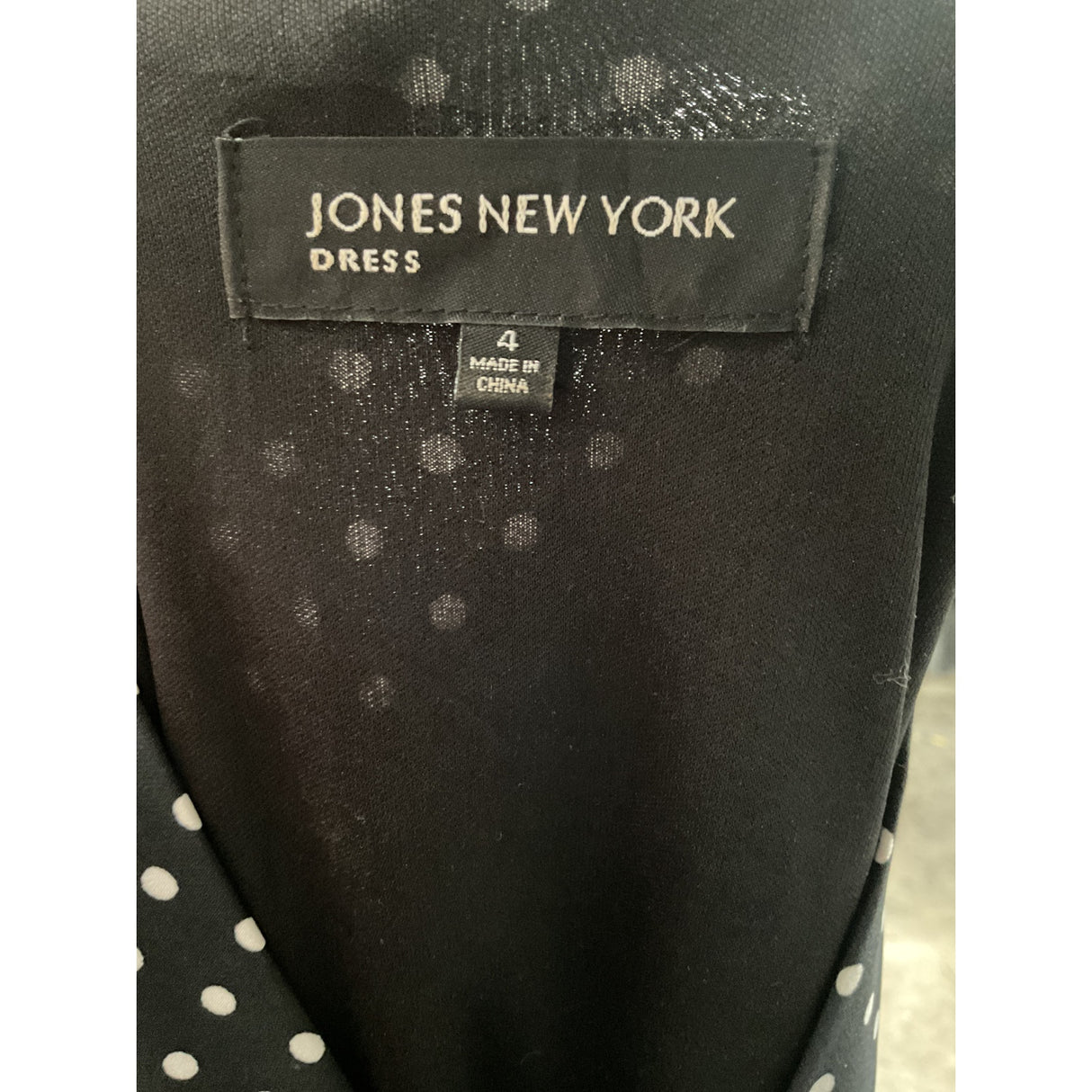 Jones NY Women's Black Wrap Dress, Size 4