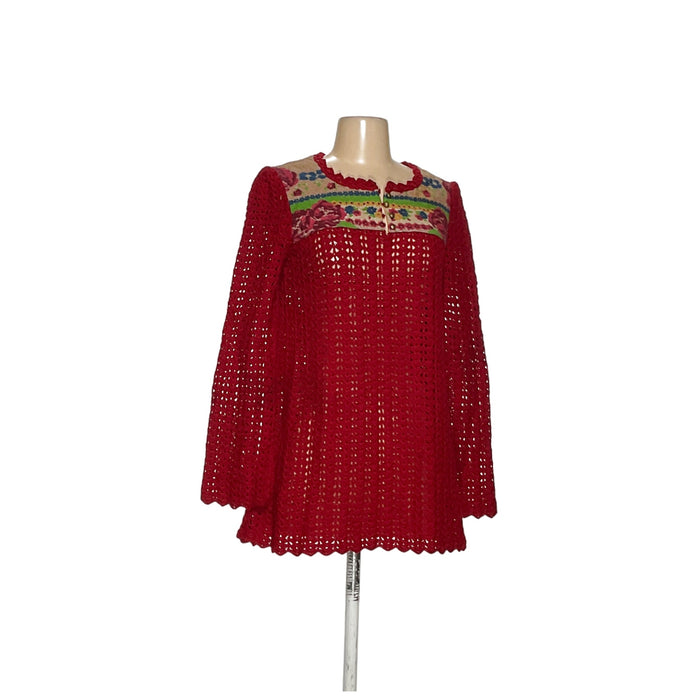 Free People Red Pullover Sweater - Size M