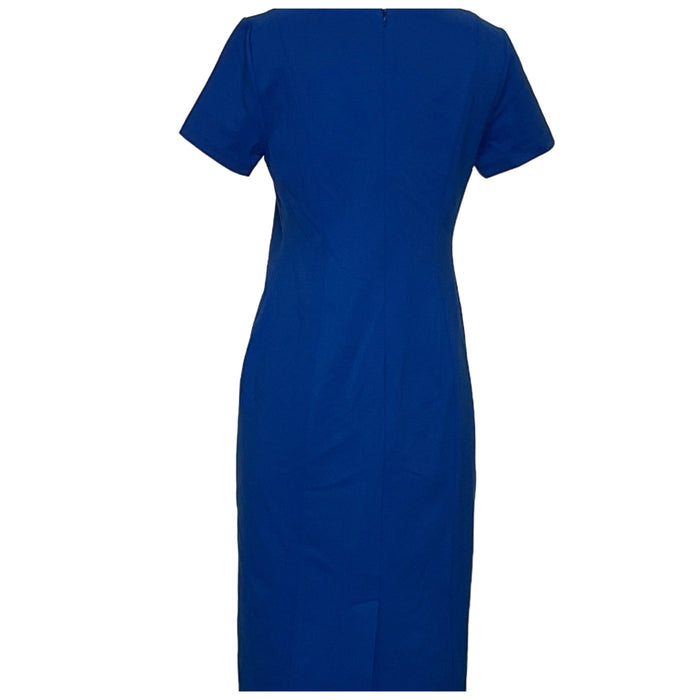 Talbots Blue Midi Sheath Dress