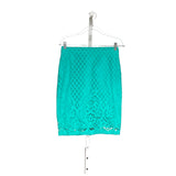 LOFT Green Lace A-Line Skirt - Size 2