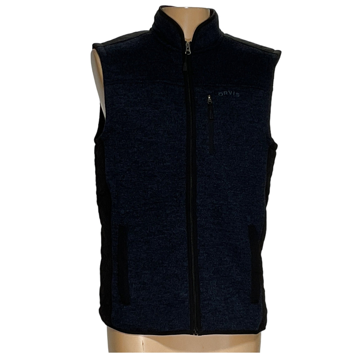 Orvis Blue Men's L Polyester Vest Sweater