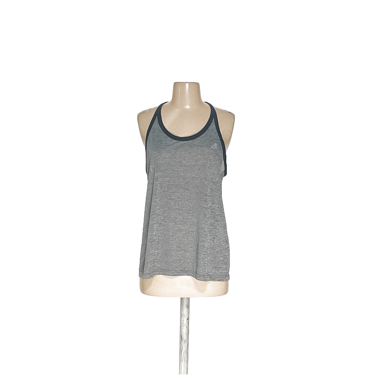 Adidas Women's Gray Chiffon Activewear Top (Size L)