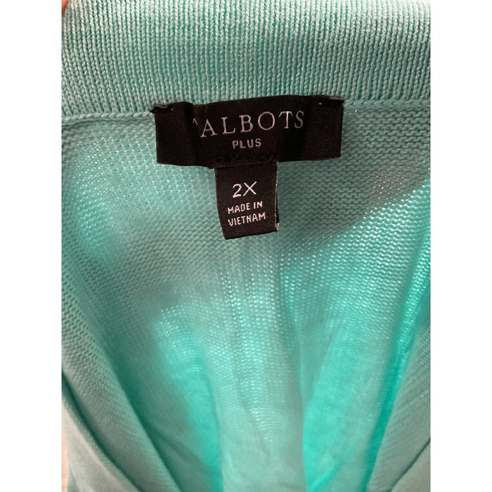 Talbots Blue Button-Up for Plus Size Women