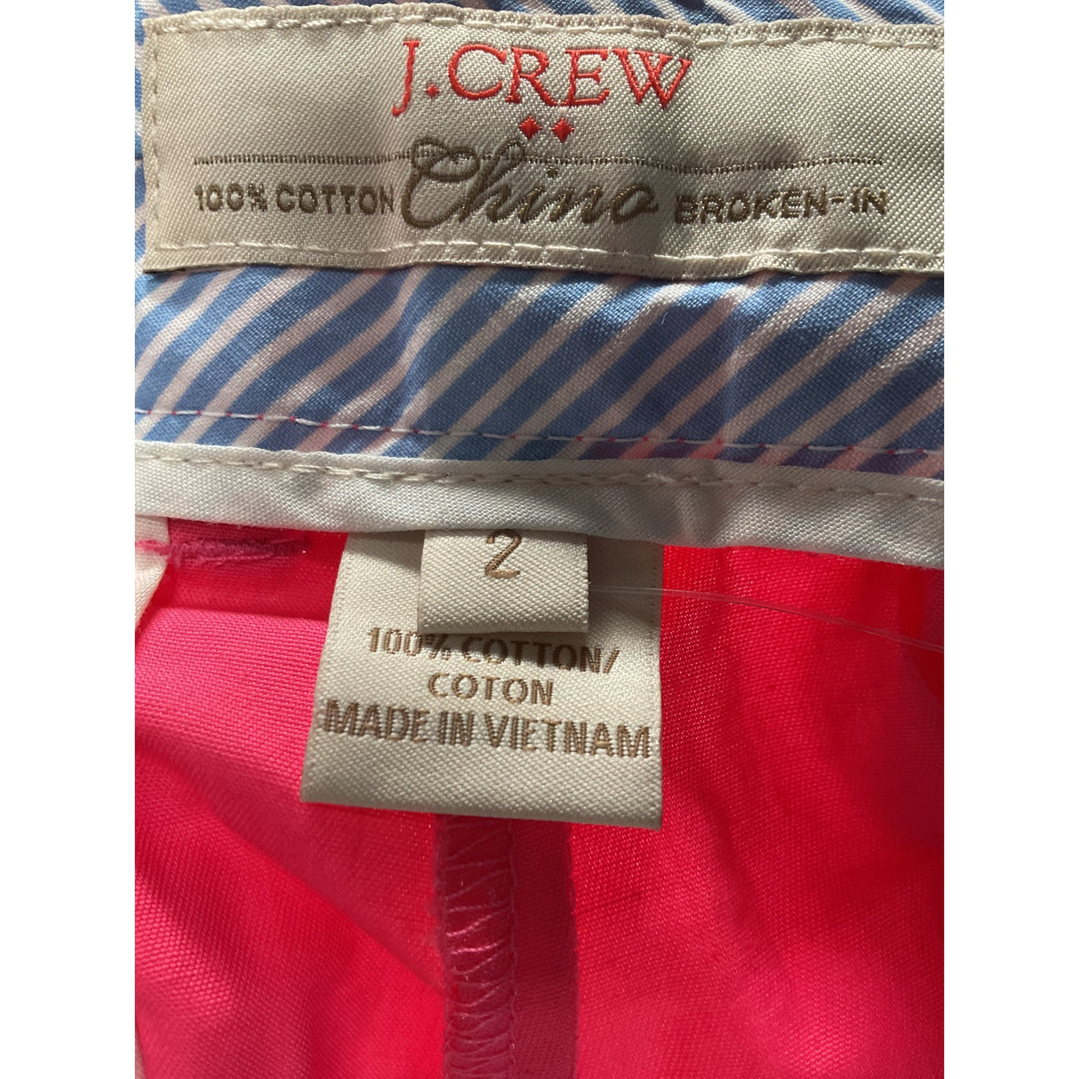 J. Crew Pink Sailor Shorts Size 2