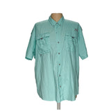 Columbia Blue Short Sleeve Button-Up Shirt