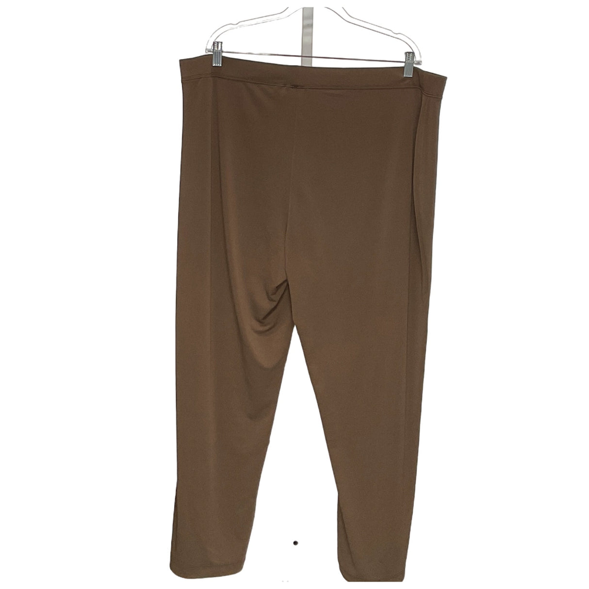 Susan Graver Women's Plus Size 2XP Brown Ankle Pants