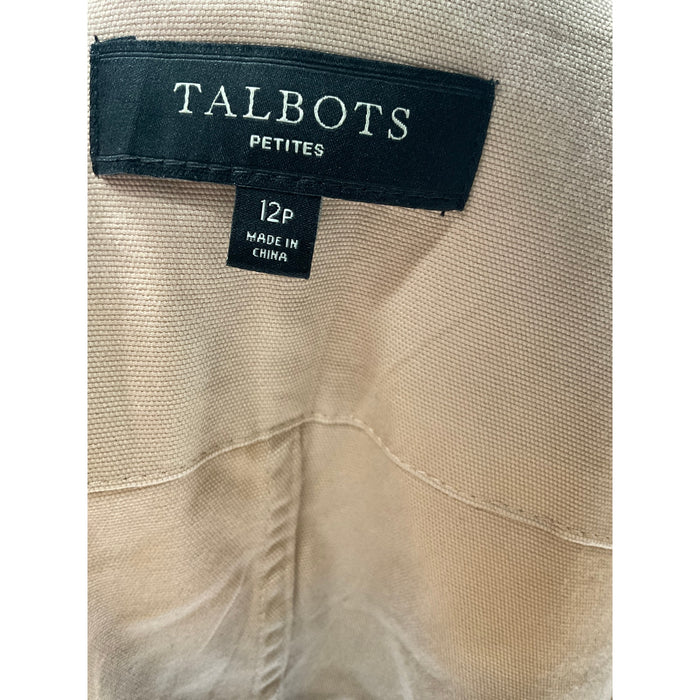 Talbots Brown Cotton Blazer, Women's Size 12P