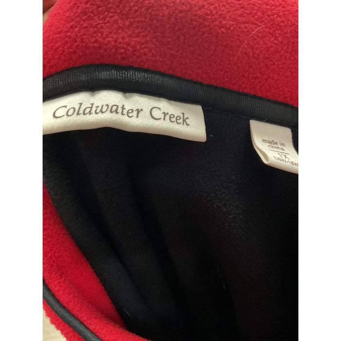 Coldwater Creek Red Plus Size Henley Sweater