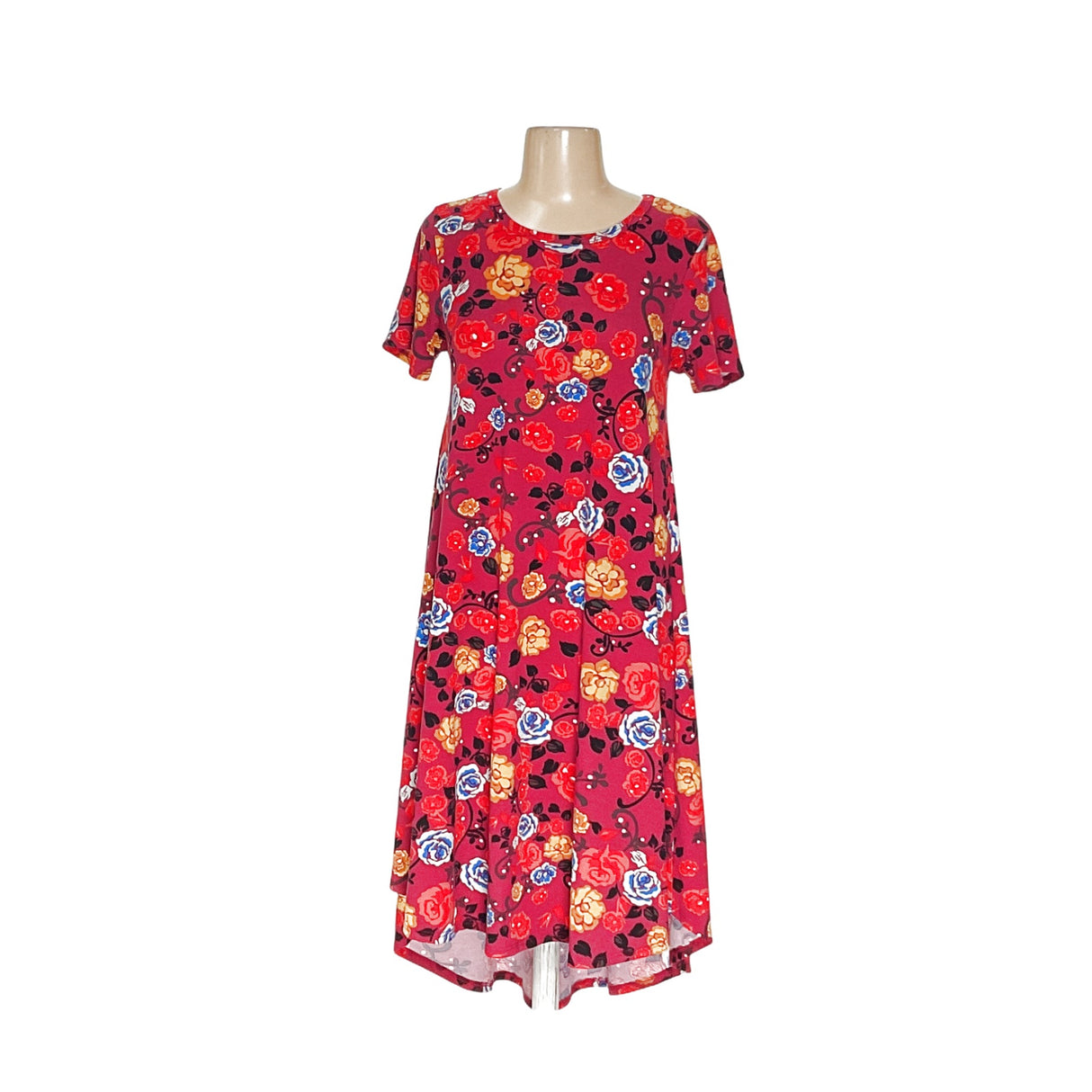 Lularoe Pink Floral Hi-Low Shift Dress