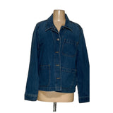 J. Crew Blue Cotton Jacket - Women's L