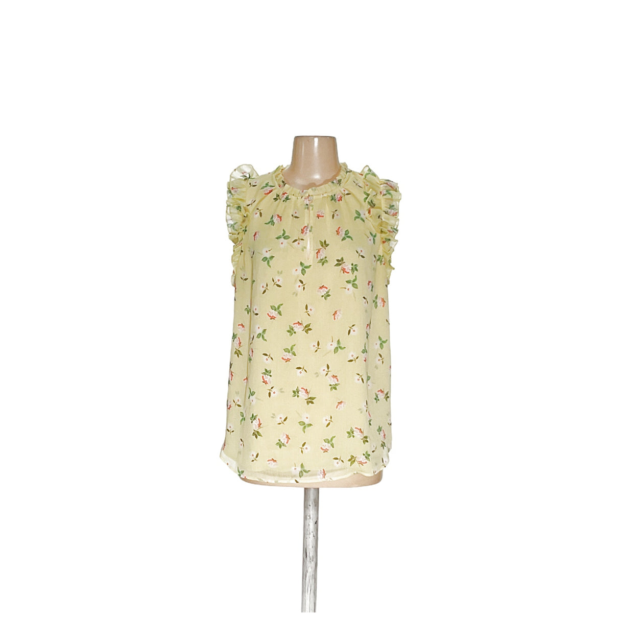 LOFT Floral Chiffon Blouse - Women's L