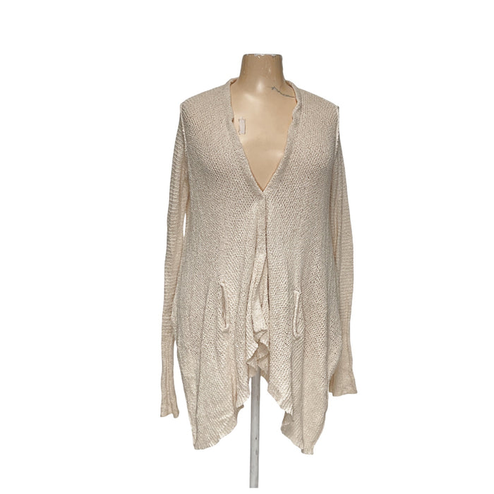 Free People Beige Cardigan - Size M