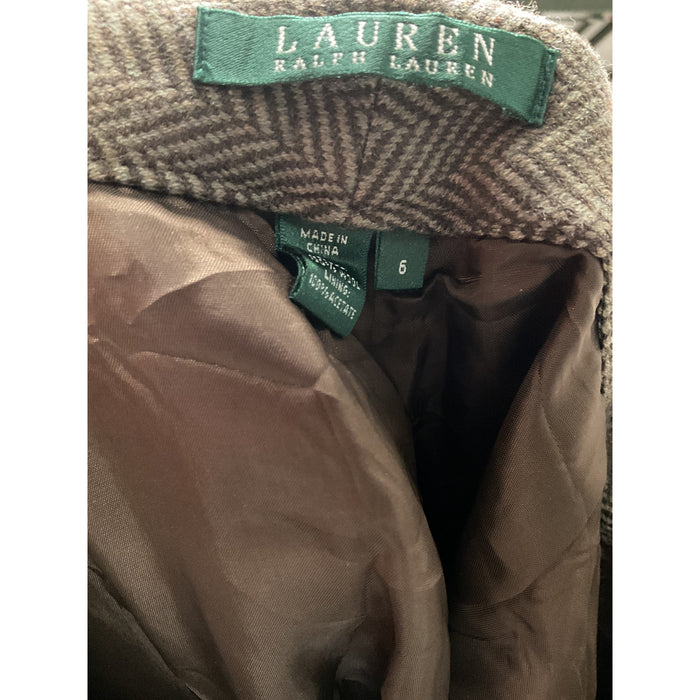 Lauren Ralph Lauren Brown Wool Ankle Pants