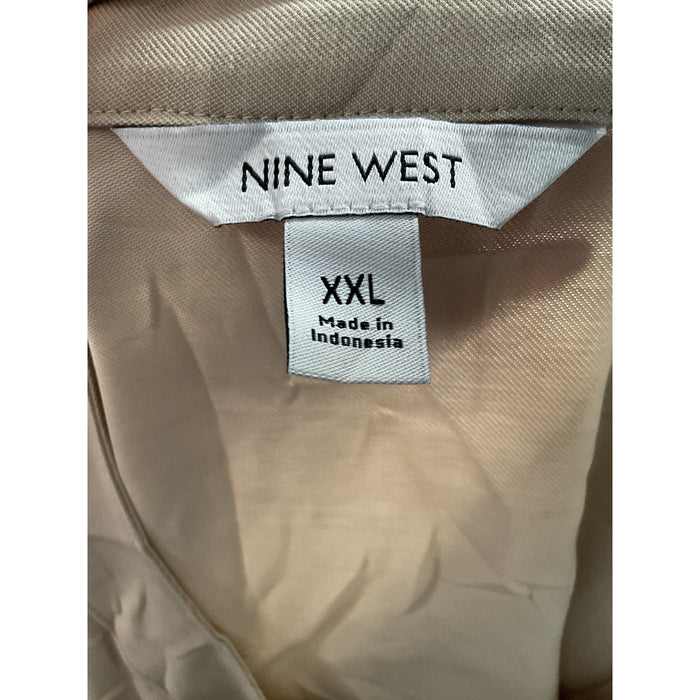 Nine West Beige Plus Size Shirt Dress