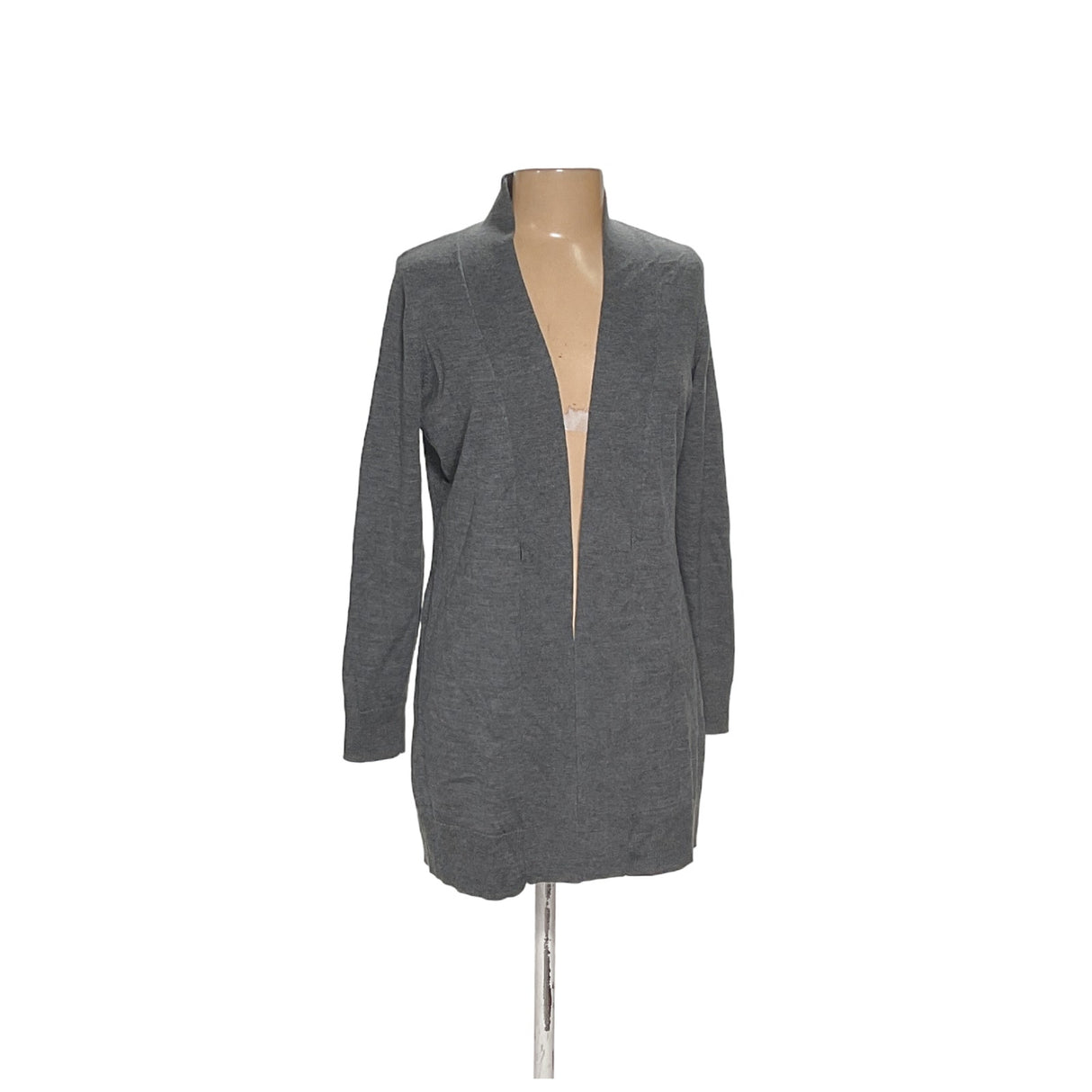 Talbots Gray Merino Wool Cardigan Sweater