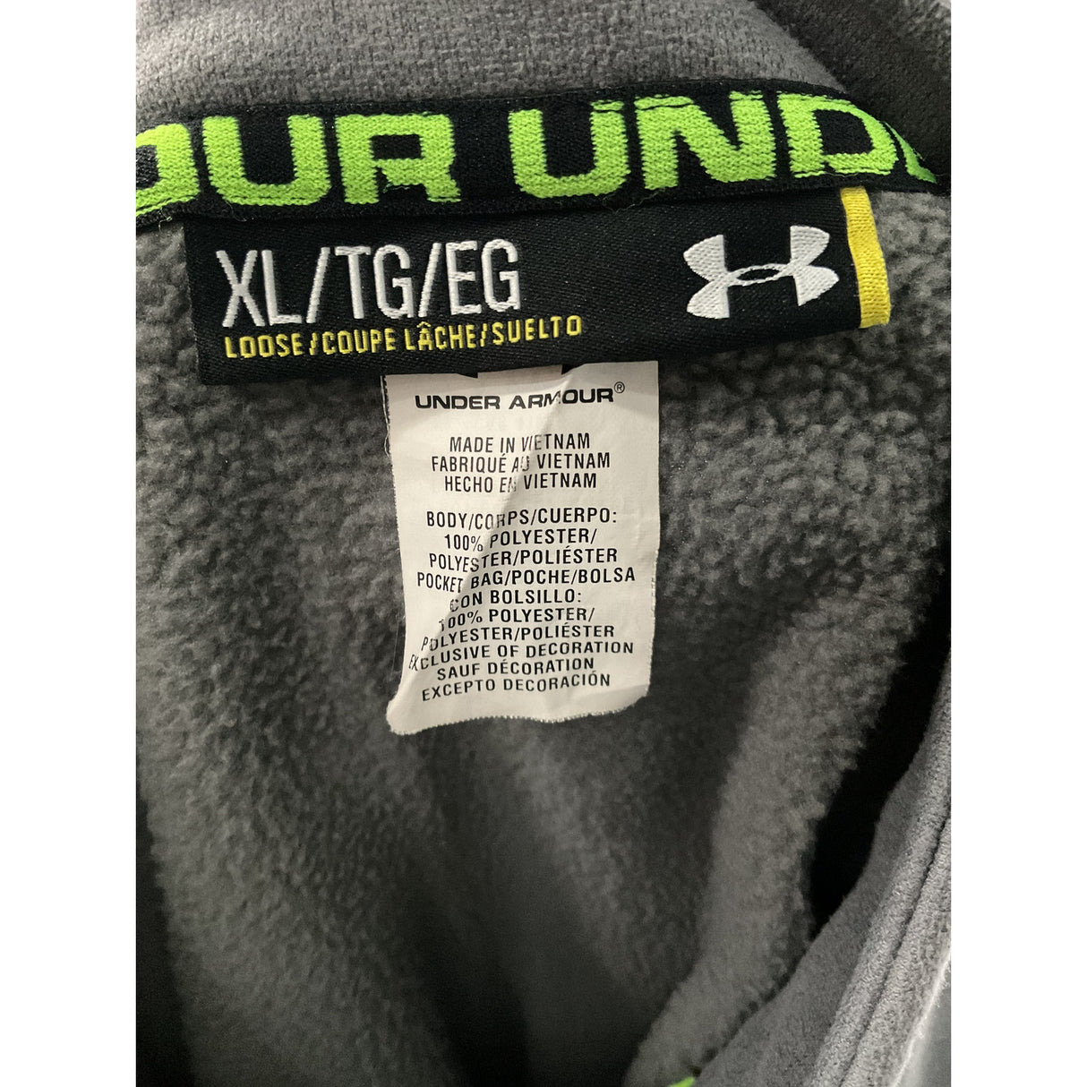 Under Armour Men's Gray Henley Sweatshirt XL