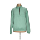 ZYIA Women's 2XL Green Cotton Henley Sweatshirt