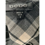 BEBE Gray Plaid Mini Skirt, Size 2